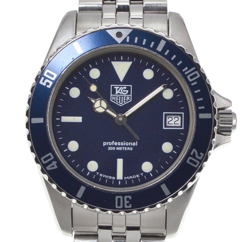 TAG HEUER Professional 200M 980.613N Date blue Dial Quartz Men's