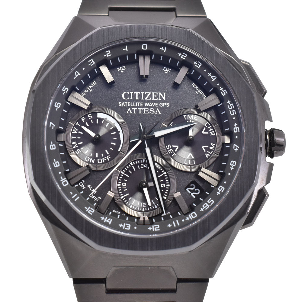 with paper CITIZEN Atessa CC4105-69E Eco Drive black Dial Radio