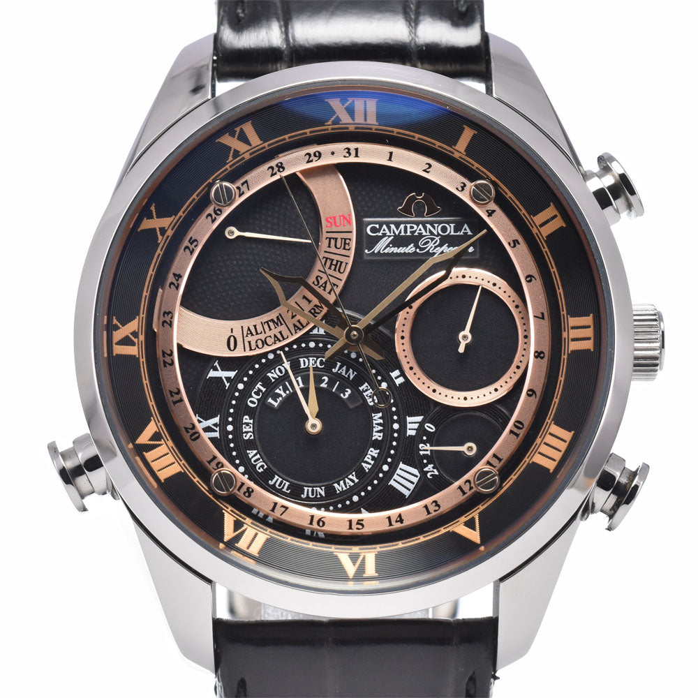 カオナシ CITIZEN Campanola AH7061-00E Minute repeater black Dial Quartz