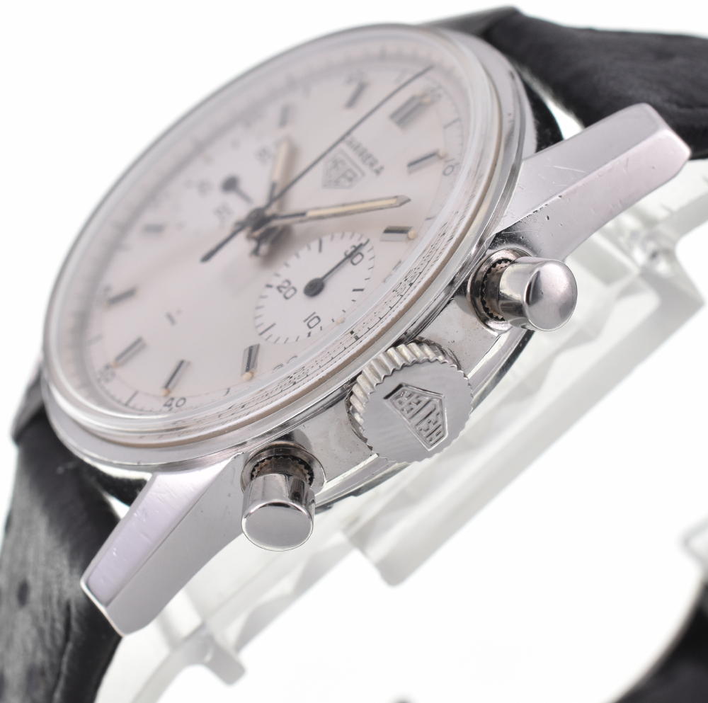Heuer Carrera Chronograph 7753 vintage Silver Dial Hand Winding Men's
 Watch Z#125805