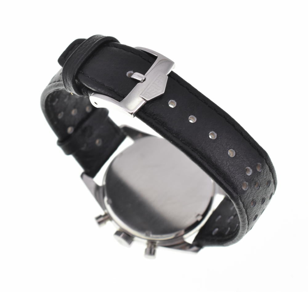 Heuer Carrera Chronograph 7753 vintage Silver Dial Hand Winding Men's
 Watch Z#125805