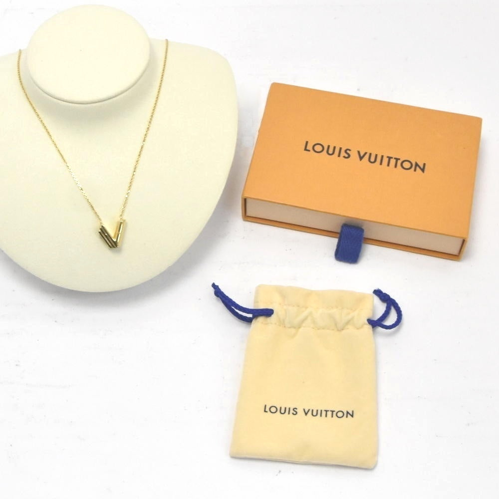 LOUIS VUITTON LV&ME V Necklace M61077 Gold plated Ladies
 jewelry S#133650