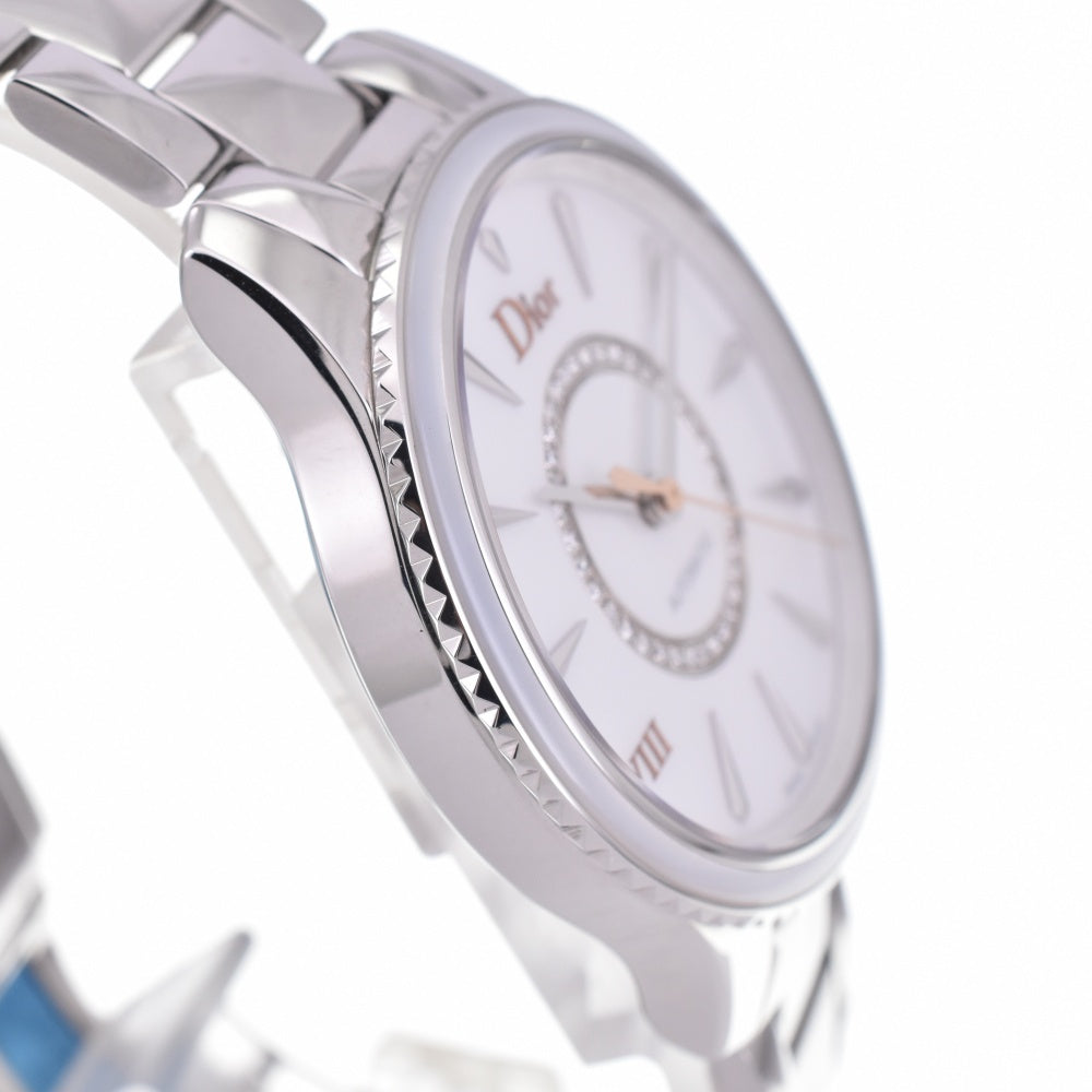 with paper Dior VIII CD153512M001 diamond White shell Dial Automatic Ladies
 Watch N#143204