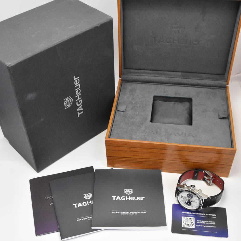 with paper TAG HEUER Otavia CBE511B.FC8279 60th Anniversary Flyback Chronograph Silver / Black Dial Automatic Men's
 Watch L#134394