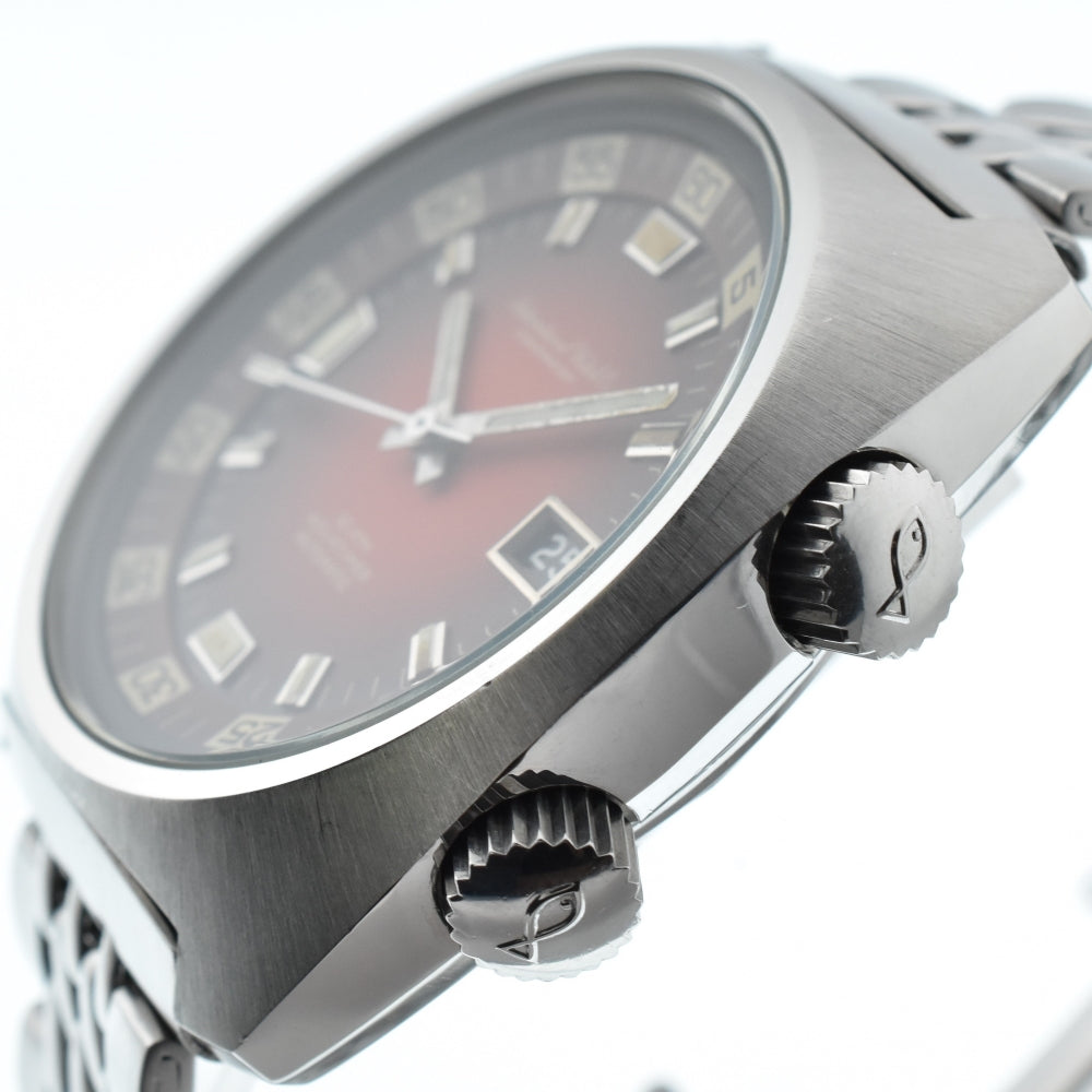 with paper IWC SCHAFFHAUSEN Aqua timer Ref.1816 vintage Date Cal.8541B Red Dial Automatic Men's
 Watch Z#134494