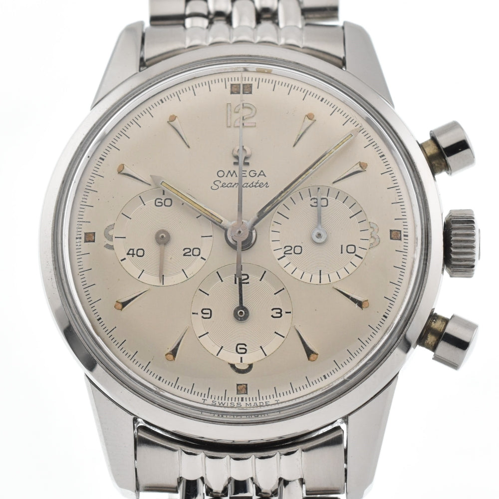 OMEGA Seamaster 105.004-64 vintage Chronograph Cal.321 Silver Dial Hand Winding Men's
 Watch Z#134564