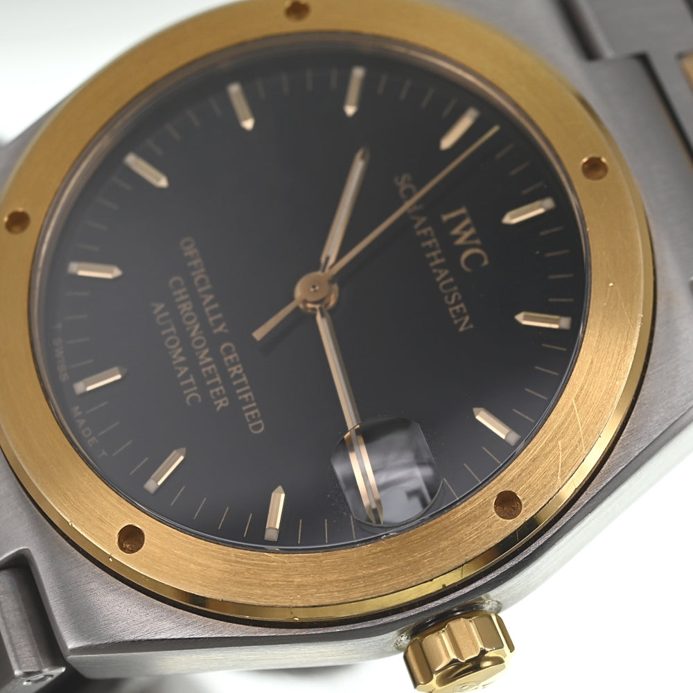 IWC SCHAFFHAUSEN IW3521 YG bezel black Dial Automatic Men's
 Watch Z#134567