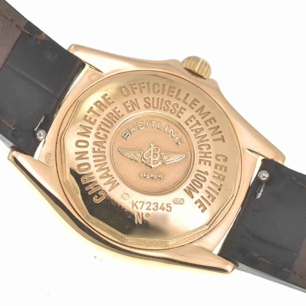 BREITLING Calistino K72345 11P Diamond K18YG Blue shell Dial Quartz Ladies
 Watch K#134571