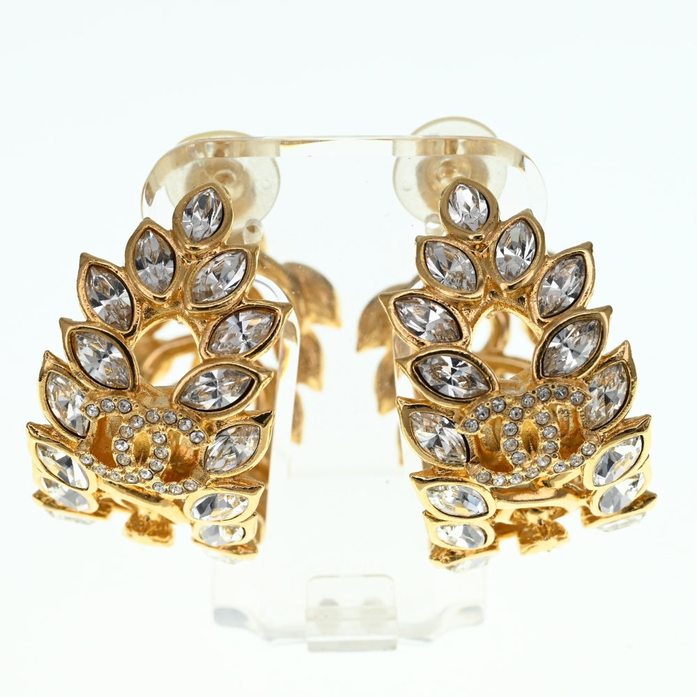 CHANEL Earrings Gold Plated Color Stone Ladies
 jewelry S#134813