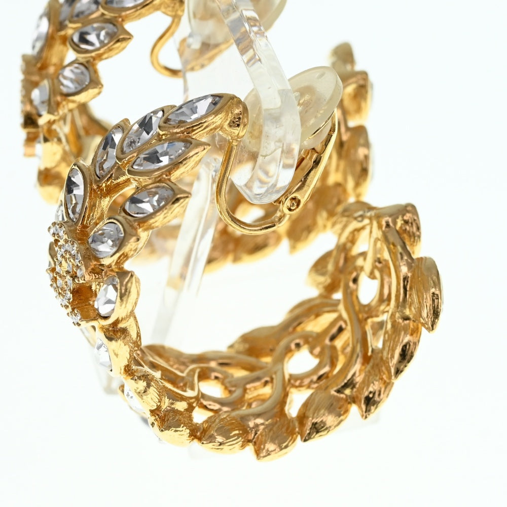 CHANEL Earrings Gold Plated Color Stone Ladies
 jewelry S#134813