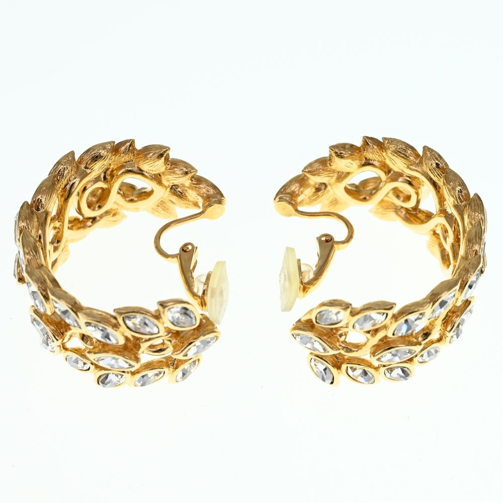 CHANEL Earrings Gold Plated Color Stone Ladies
 jewelry S#134813
