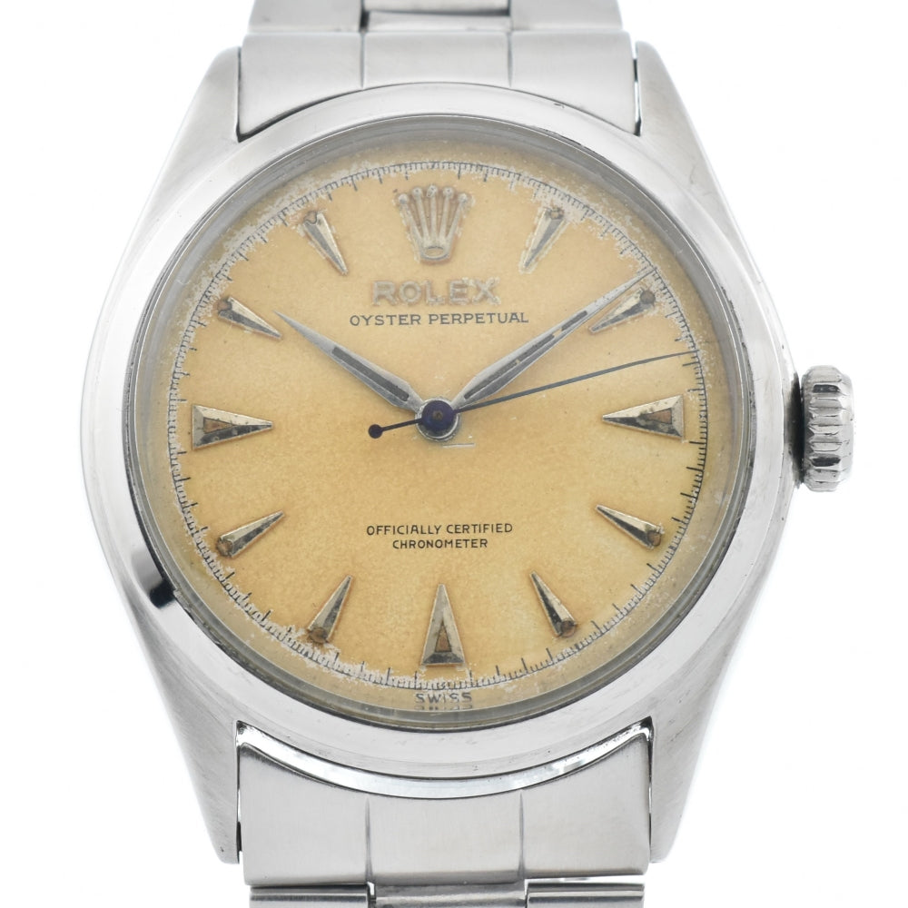 ROLEX Oyster perpetual 6106 vintage Silver Dial Automatic Men's
 Watch □#135305