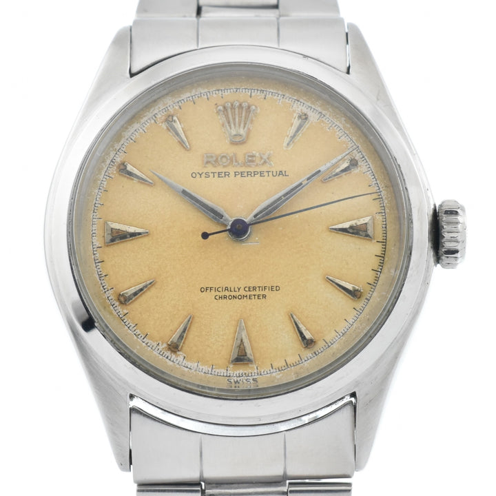 ROLEX Oyster perpetual 6106 vintage Silver Dial Automatic Men's
 Watch □#135305