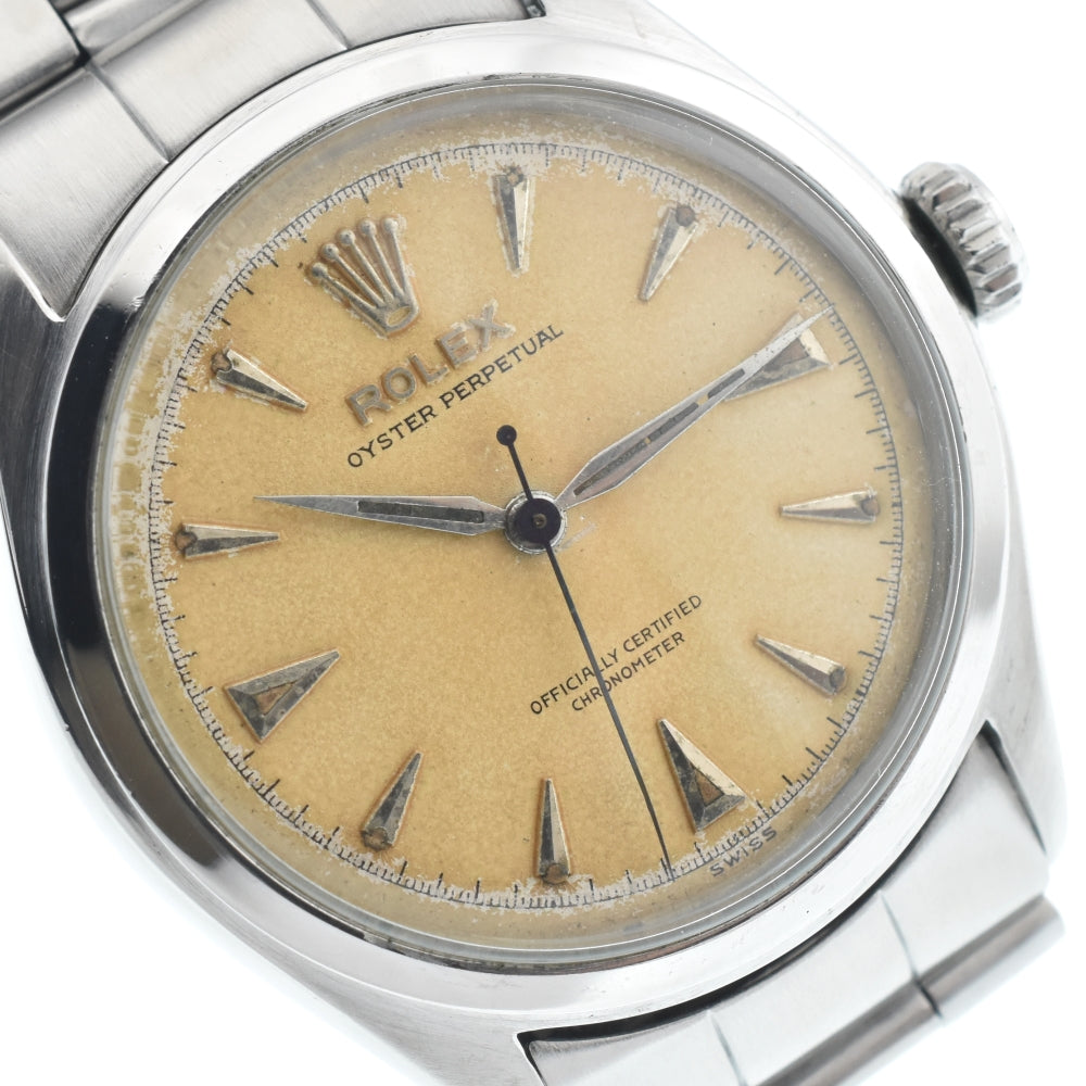 ROLEX Oyster perpetual 6106 vintage Silver Dial Automatic Men's
 Watch □#135305