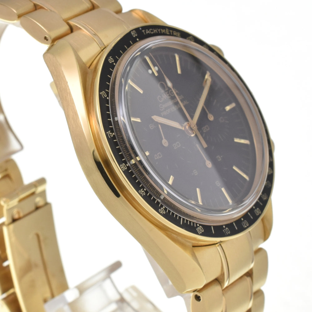 with paper OMEGA Speedmaster Moonwatch 3195.5 K18YG black Dial Hand Winding Men's
 Watch Z#135308