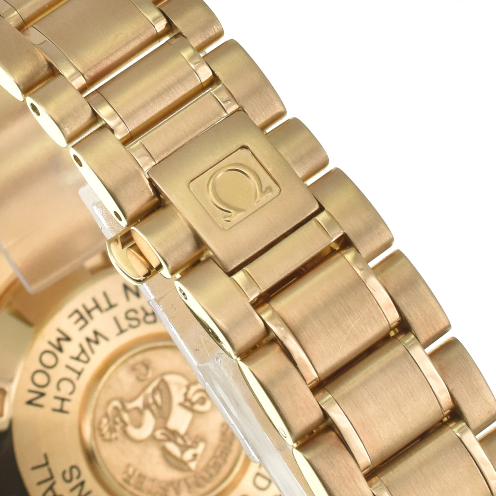 with paper OMEGA Speedmaster Moonwatch 3195.5 K18YG black Dial Hand Winding Men's
 Watch Z#135308