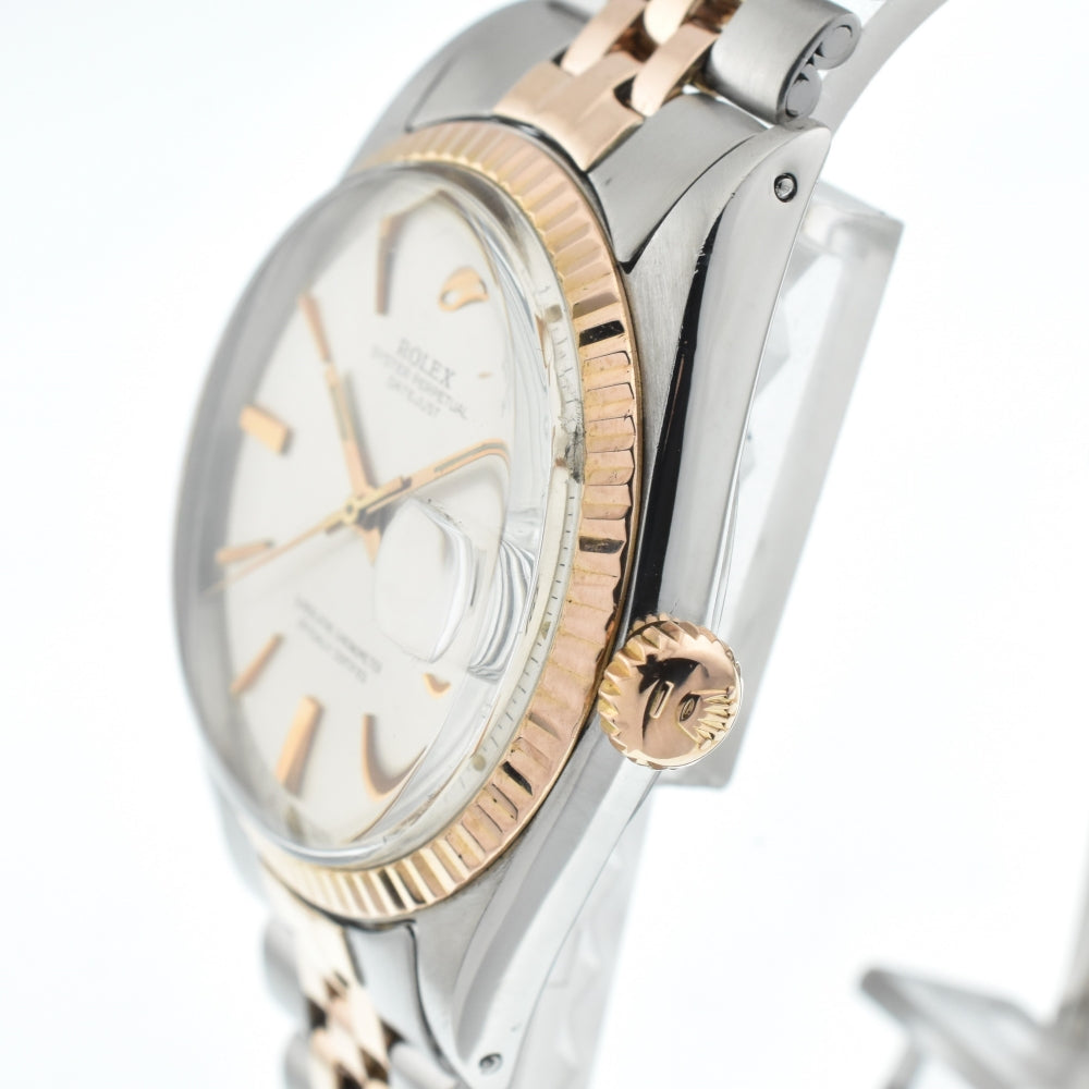 ROLEX Oyster Perpetual DATEJUST Ref.1601 vintage Stainless Steel/PG Cal.1570 Silver Dial Automatic Men's
 Watch Z#135498