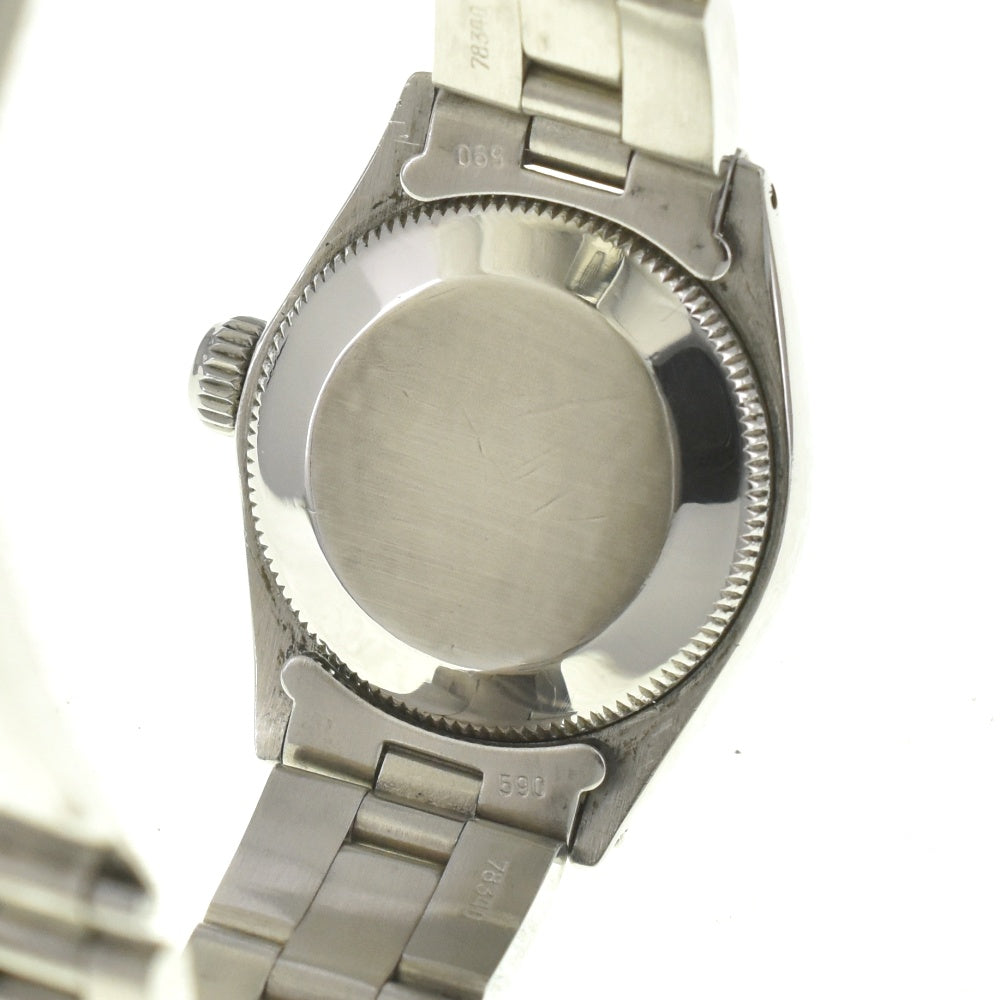 ROLEX Oyster perpetual 6623 Finely Engine Turned Bezel Cal.1130 Silver Dial Automatic Ladies
 Watch □#135661