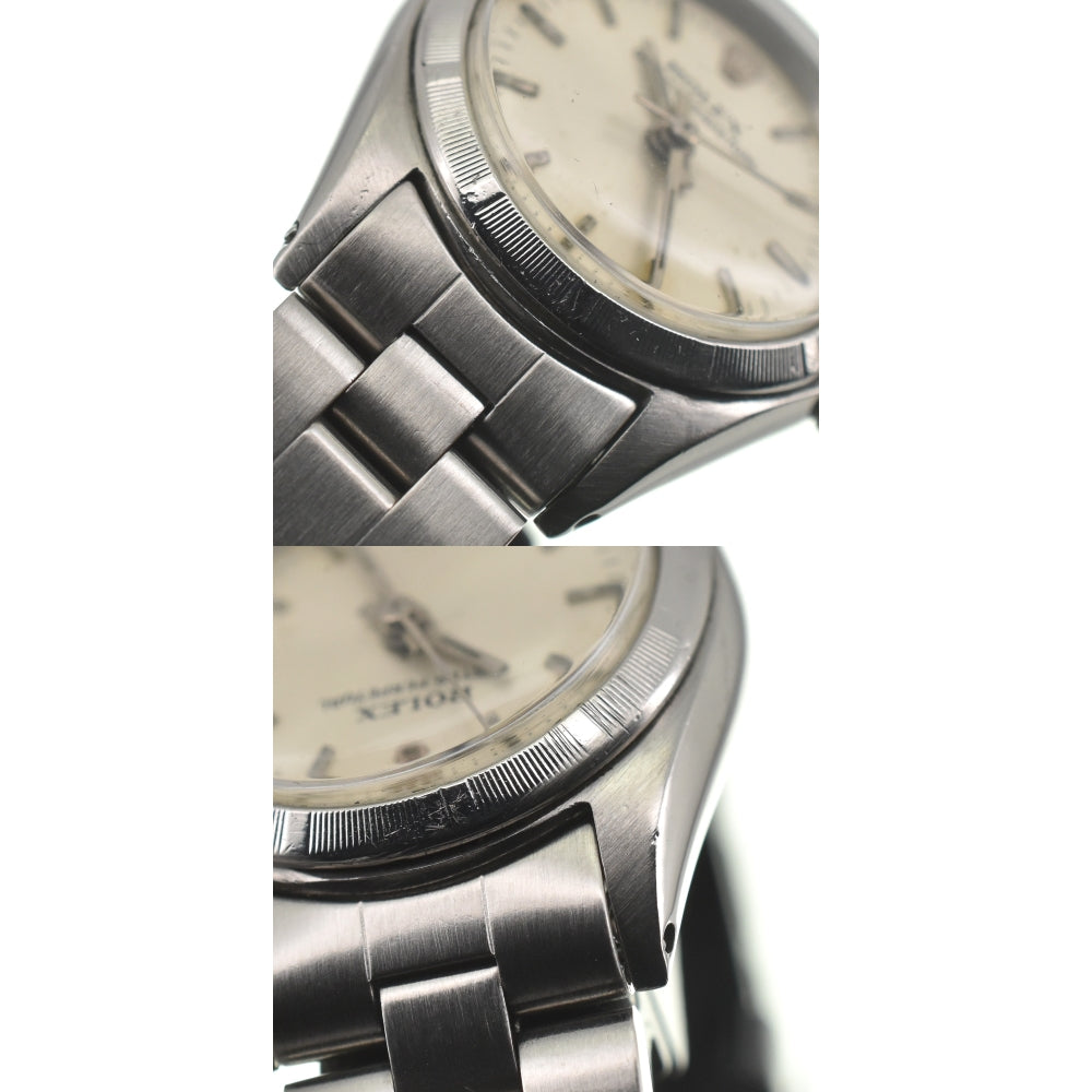 ROLEX Oyster perpetual 6623 Finely Engine Turned Bezel Cal.1130 Silver Dial Automatic Ladies
 Watch □#135661