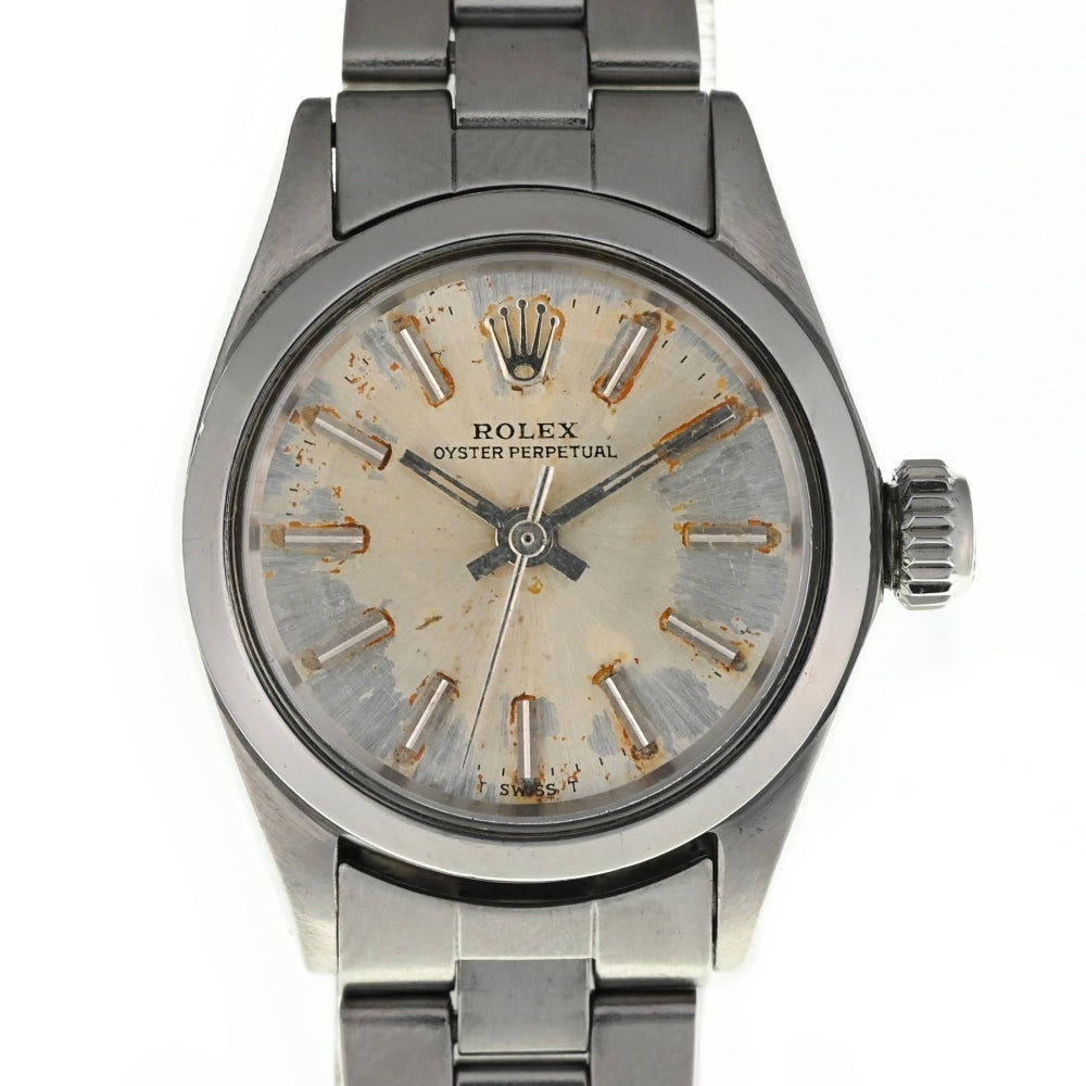 ROLEX Oyster perpetual 6618 vintage Cal.1161 Silver Dial Automatic Ladies
 Watch □#135662