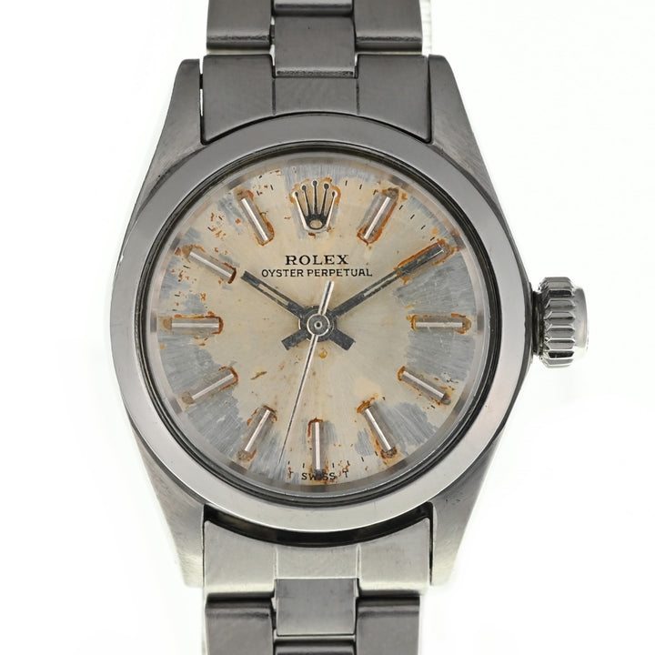 ROLEX Oyster perpetual 6618 vintage Cal.1161 Silver Dial Automatic Ladies
 Watch □#135662