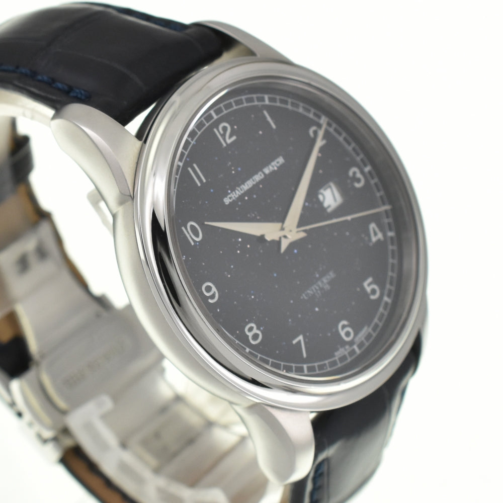 SCHAUBURG WATCH Lindbergh & Benson PANORAMA-GDSTN Limited to 75 pieces worldwide Dark Blue (Goldstone) Dial Automatic Men's
 Watch Z#135696