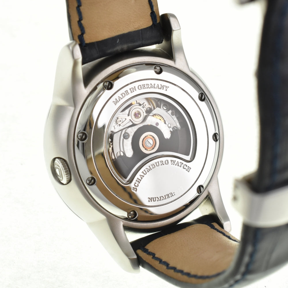 SCHAUBURG WATCH Lindbergh & Benson PANORAMA-GDSTN Limited to 75 pieces worldwide Dark Blue (Goldstone) Dial Automatic Men's
 Watch Z#135696