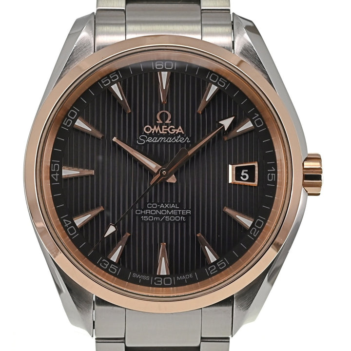 with paper OMEGA Seamaster Aqua Terra 231.20.42.21.06.002 Date chronometer gray Dial Automatic Men's
 Watch □#135771