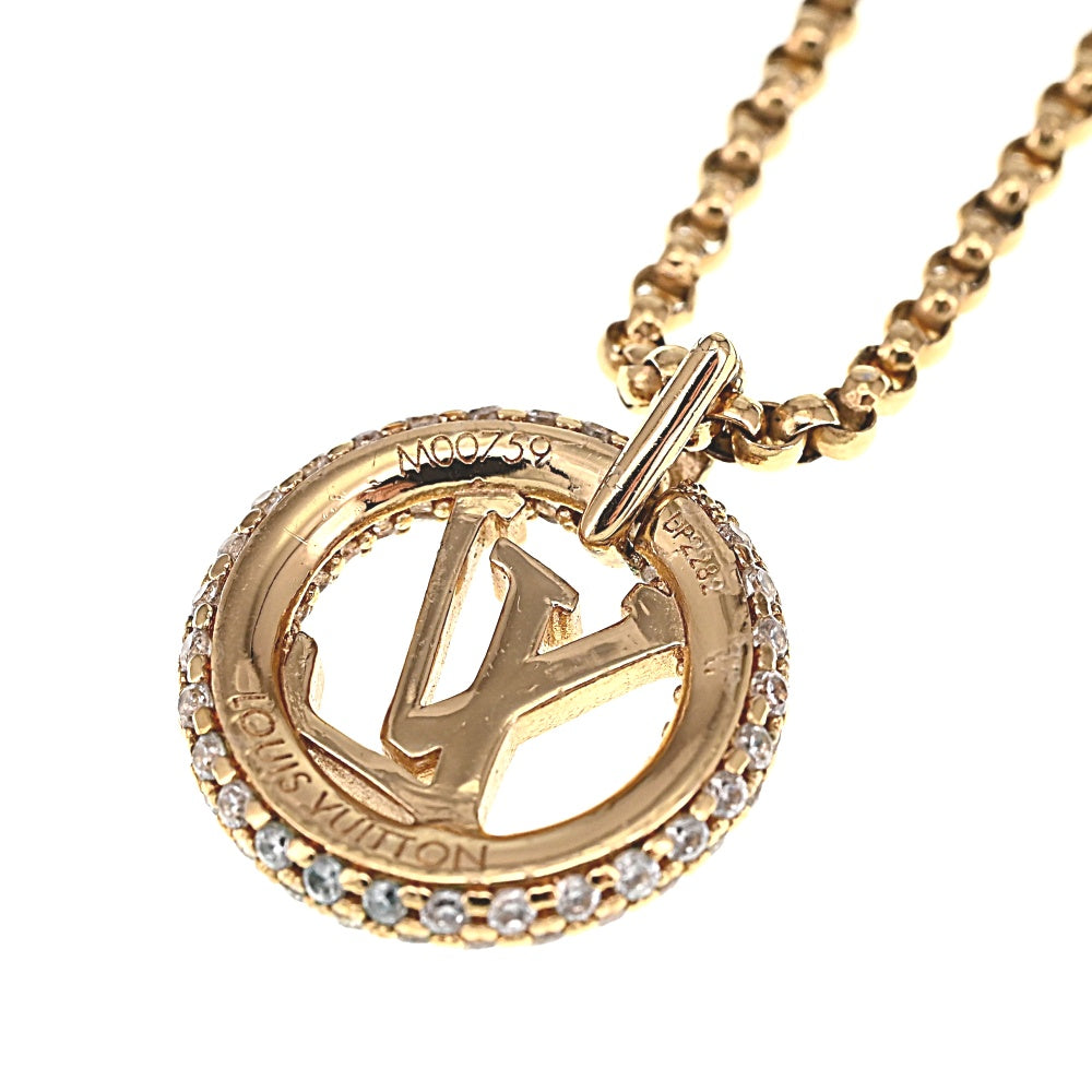 LOUIS VUITTON Corrie Louise by Night Necklace M00759 Gold plated Ladies
 jewelry S#136060