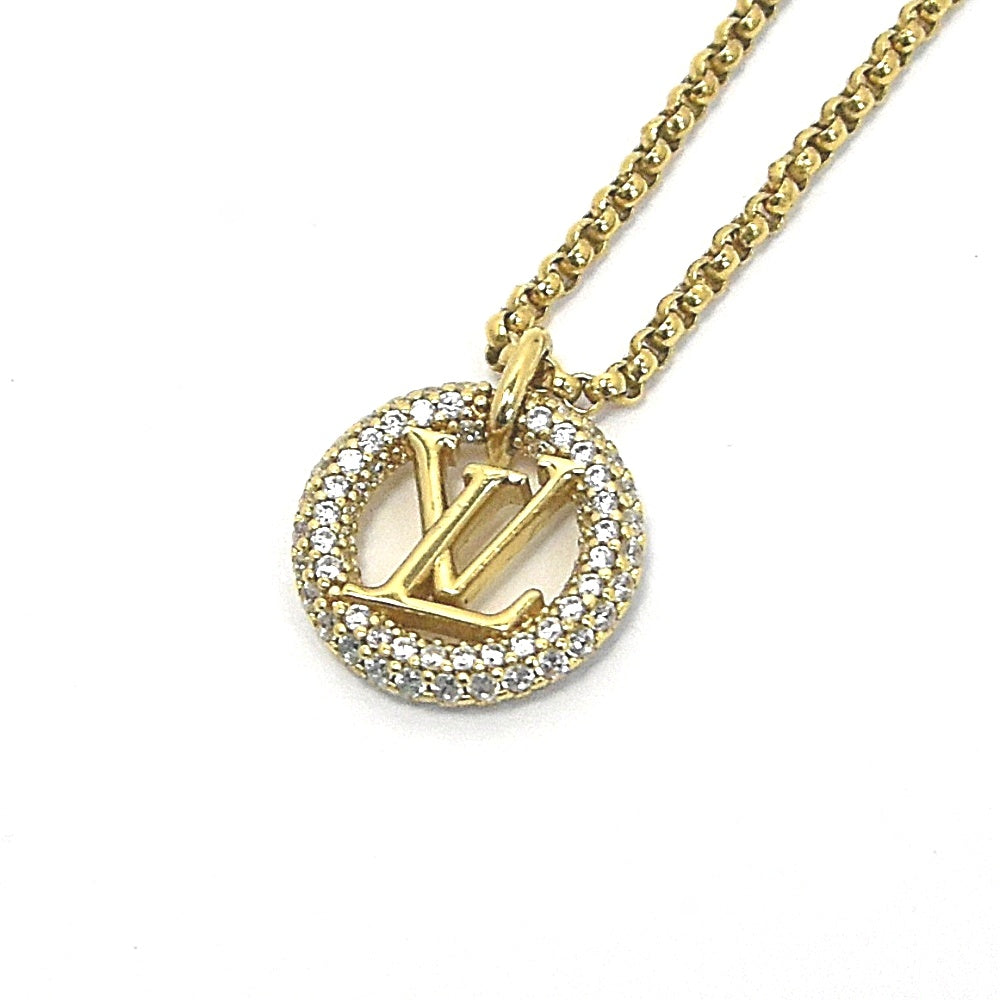 LOUIS VUITTON Corrie Louise by Night Necklace M00759 Gold plated Ladies
 jewelry S#136060