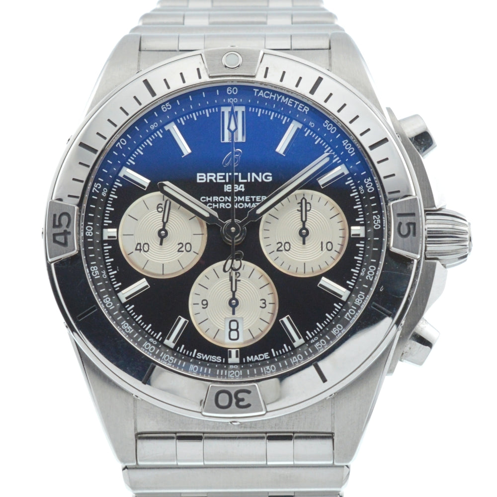 BREITLING Chronomat B01 42 AB0134 Japan edition Black / Silver Dial Automatic Men's
 Watch □#136133