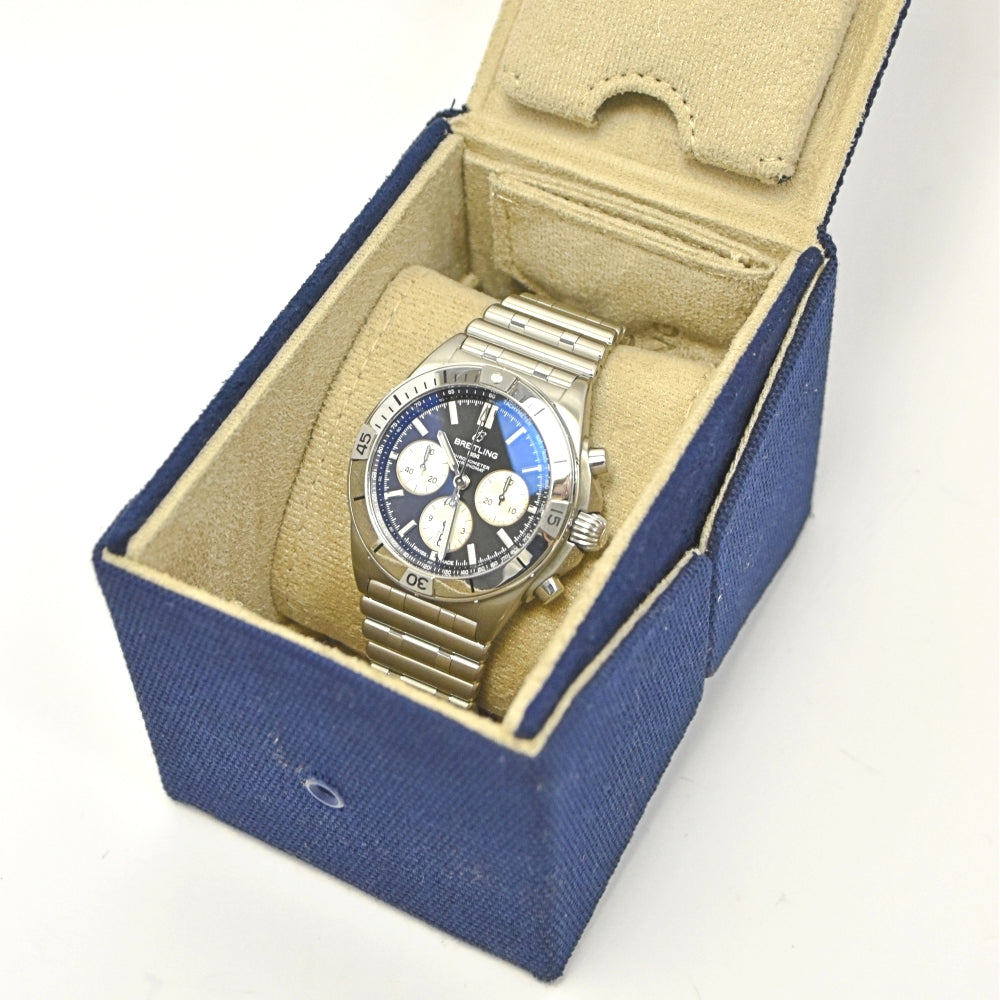 BREITLING Chronomat B01 42 AB0134 Japan edition Black / Silver Dial Automatic Men's
 Watch □#136133