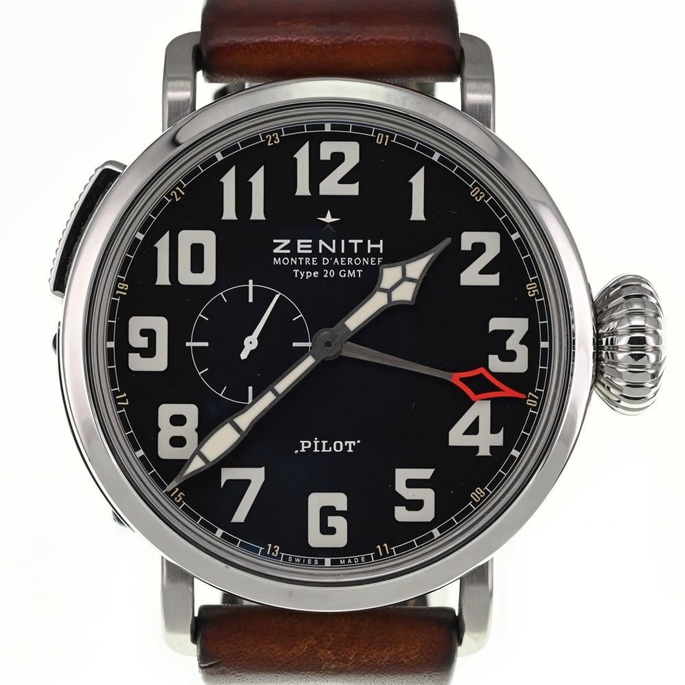 ZENITH Zenith Pilot Aeronef Type 20 GMT 03.2430.693/21.C723 black Dial Automatic Men's
 Watch □#136177