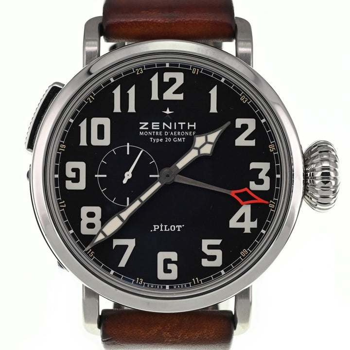 ZENITH Zenith Pilot Aeronef Type 20 GMT 03.2430.693/21.C723 black Dial Automatic Men's
 Watch □#136177