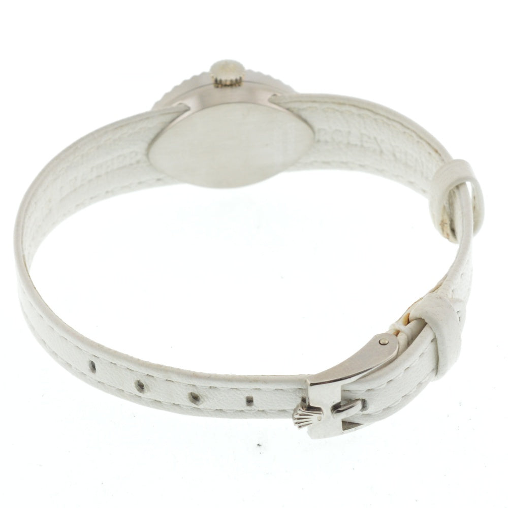 with paper ROLEX chameleon almond Ref.2000 vintage K18WG/Leather Cal.1400 Silver Dial Hand Winding Ladies
 Watch L#136242