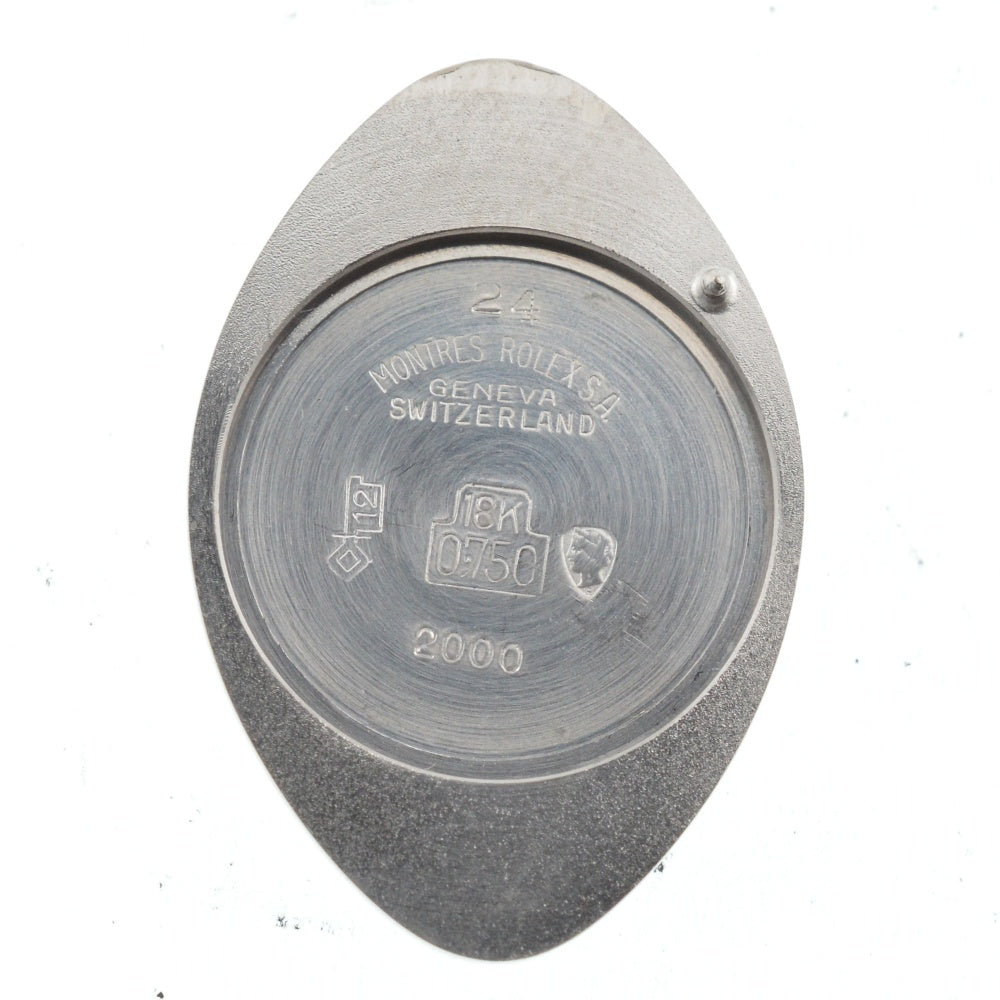 with paper ROLEX chameleon almond Ref.2000 vintage K18WG/Leather Cal.1400 Silver Dial Hand Winding Ladies
 Watch L#136242