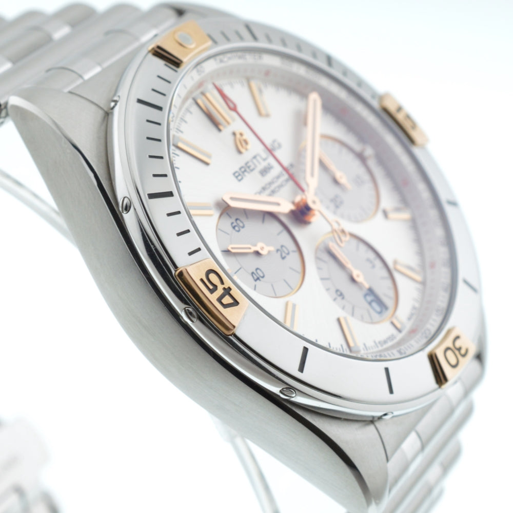 with paper BREITLING Chronomat B01 42 IB0134 Date Silver Dial Automatic Men's
 Watch □#136421