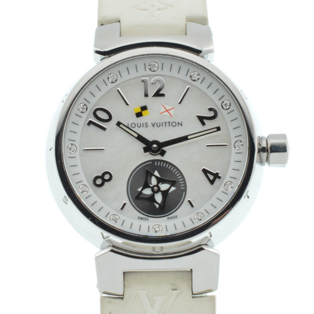 LOUIS VUITTON Lovely cup Q12M0 12P diamond White shell Dial Quartz Ladies
 Watch □#136430