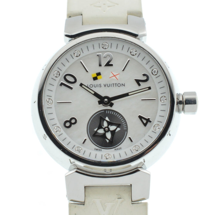 LOUIS VUITTON Lovely cup Q12M0 12P diamond White shell Dial Quartz Ladies
 Watch □#136430