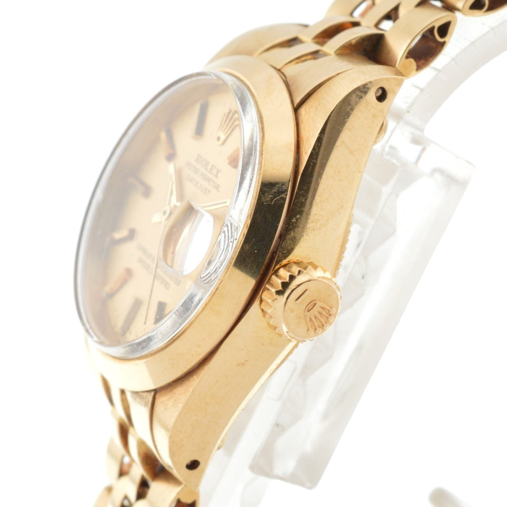 ROLEX Oyster Perpetual Date 6916 K18YG Cal.2030 gold Dial Automatic Ladies
 Watch Z#136632