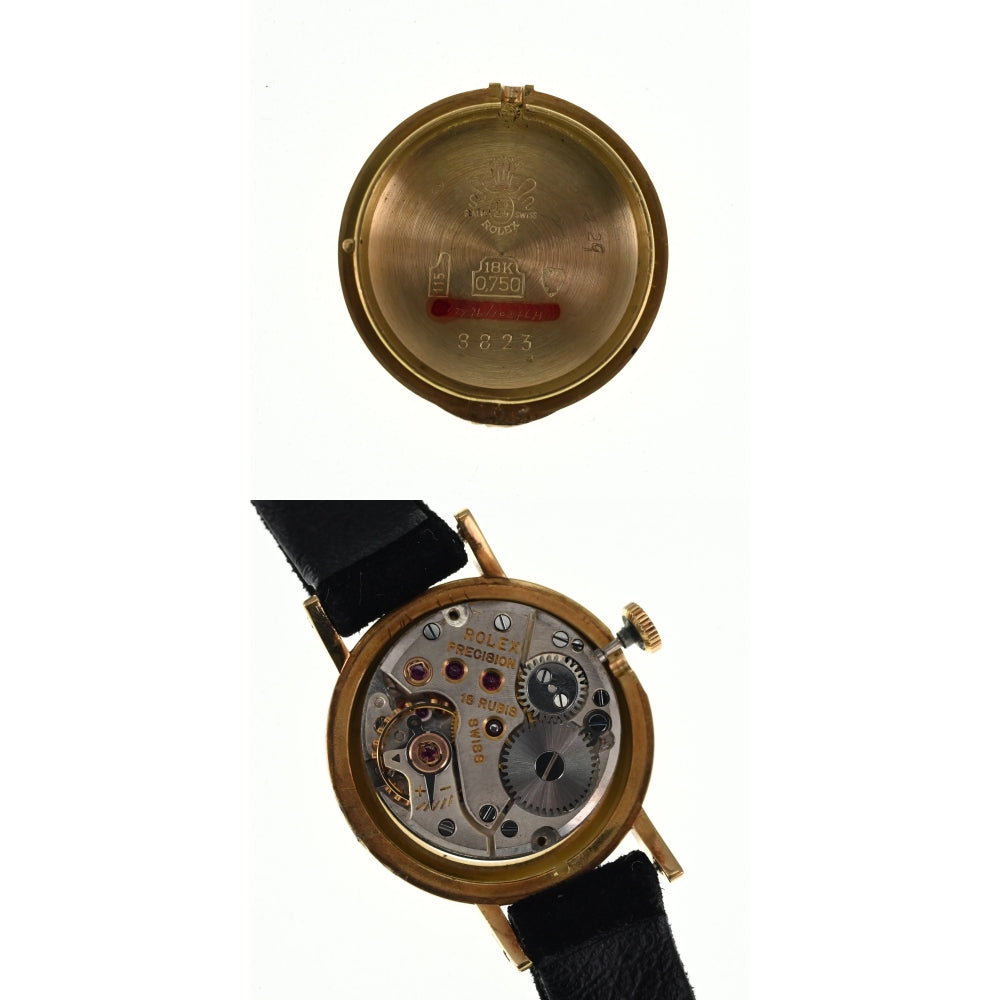 ROLEX Precision 8823 vintage K18YG Small second Cal.1100 gold Dial Hand Winding Ladies
 Watch Z#136755