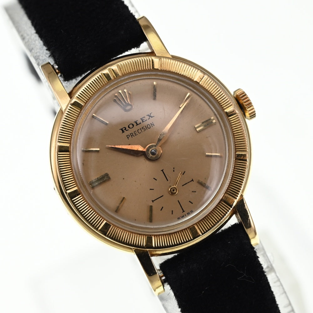 ROLEX Precision 8823 vintage K18YG Small second Cal.1100 gold Dial Hand Winding Ladies
 Watch Z#136755