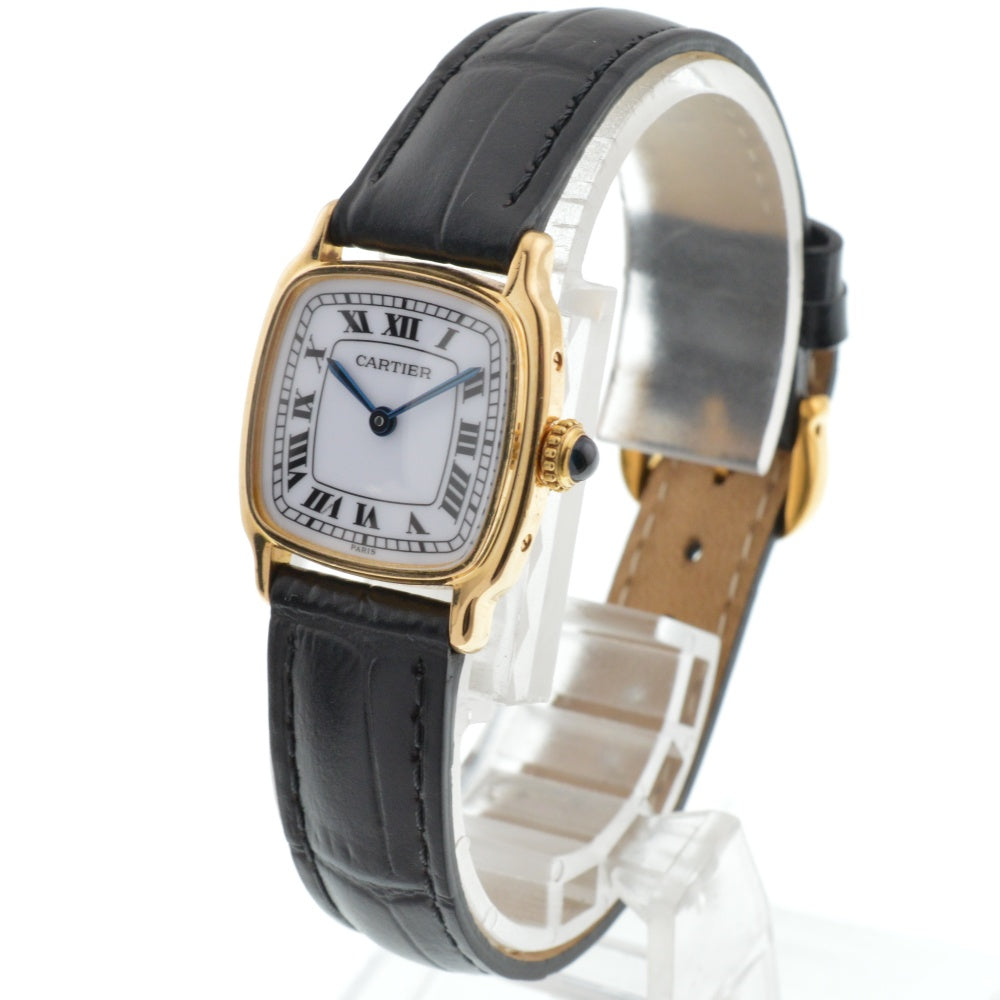 CARTIER Chambord K18YG / leather white Dial Hand Winding Ladies
 Watch Z#136879