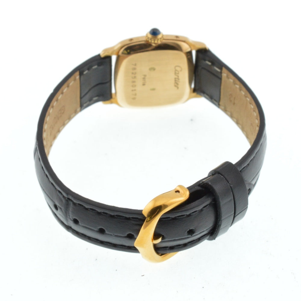 CARTIER Chambord K18YG / leather white Dial Hand Winding Ladies
 Watch Z#136879