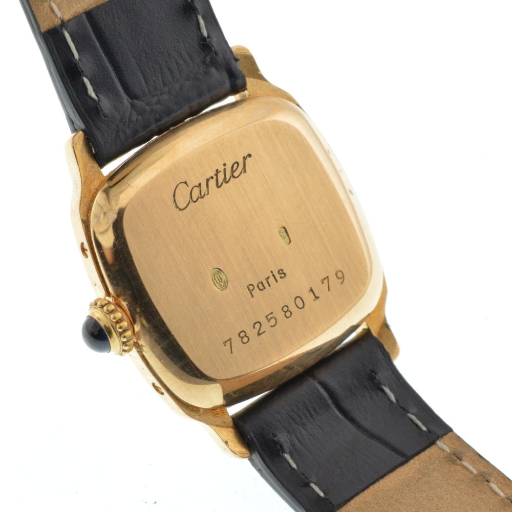 CARTIER Chambord K18YG / leather white Dial Hand Winding Ladies
 Watch Z#136879