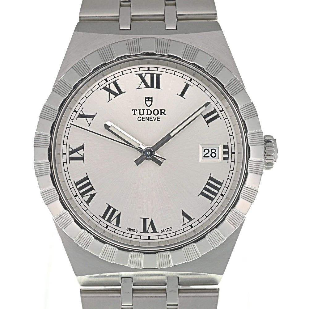 with paper TUDOR Royal 28500 Date Silver Dial Automatic Men's
 Watch R#136938