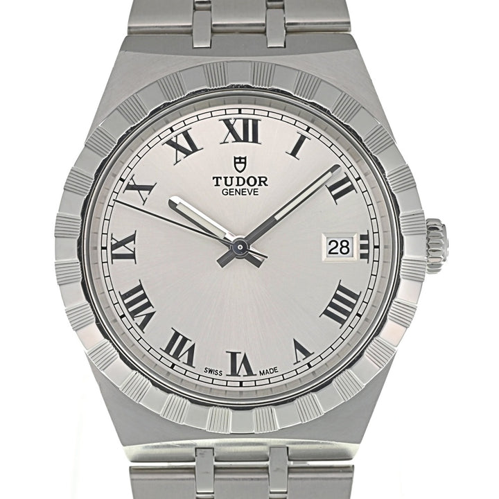 with paper TUDOR Royal 28500 Date Silver Dial Automatic Men's
 Watch R#136938