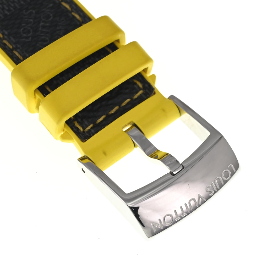 with paper LOUIS VUITTON Tambour Moon Q8D40Z Date Chronograph black Dial Automatic Men's
 Watch O#137024