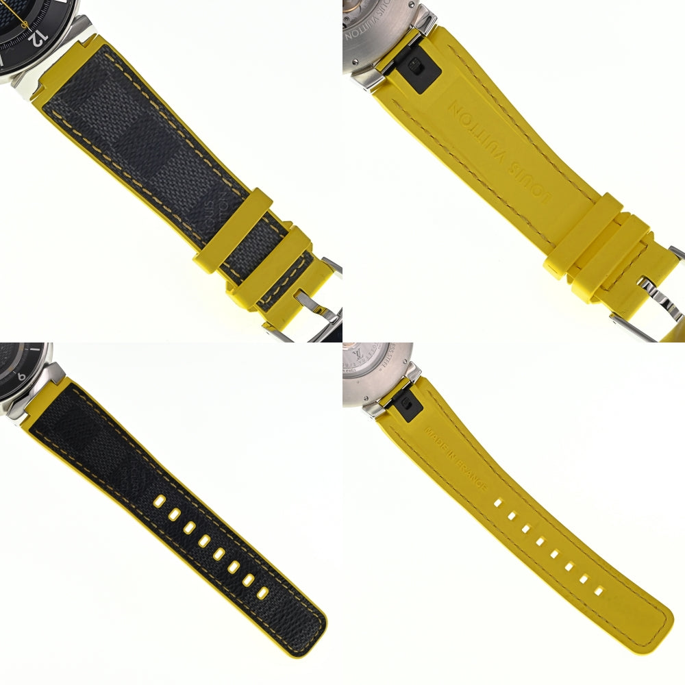 with paper LOUIS VUITTON Tambour Moon Q8D40Z Date Chronograph black Dial Automatic Men's
 Watch O#137024