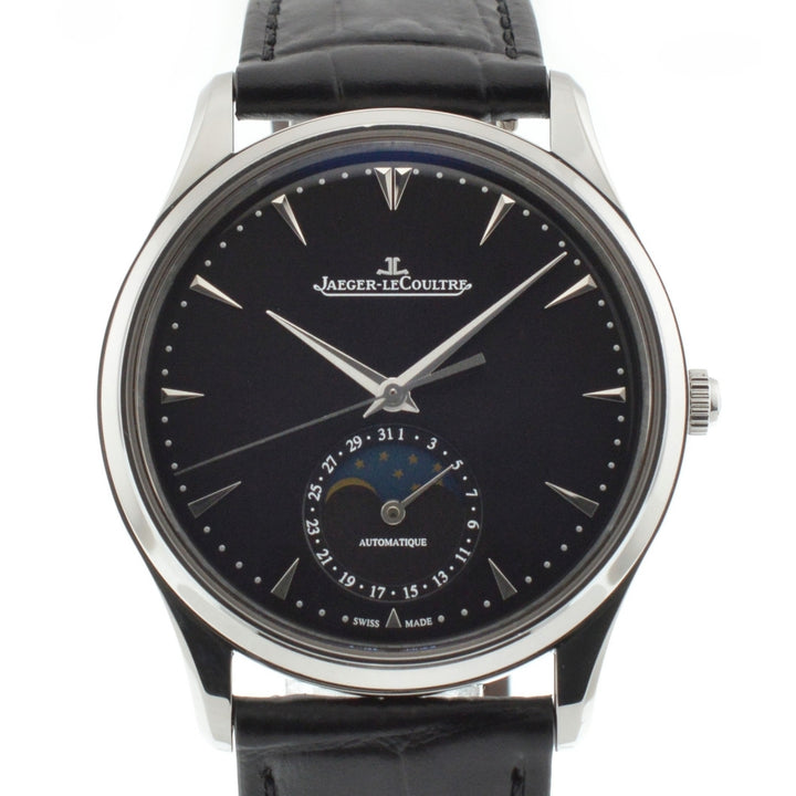with paper JAEGER-LECOULTRE Master Ultra Slim Moon 39 Q1368470 black Dial Automatic Men's
 Watch L#137062